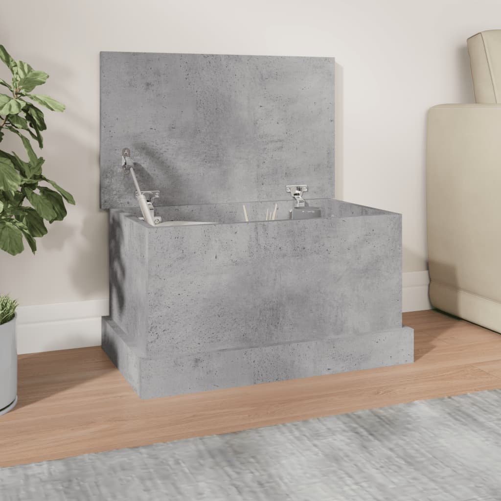 Oppbevaringsboks Betonggrå 50X30X28 Cm Konstruert Tre