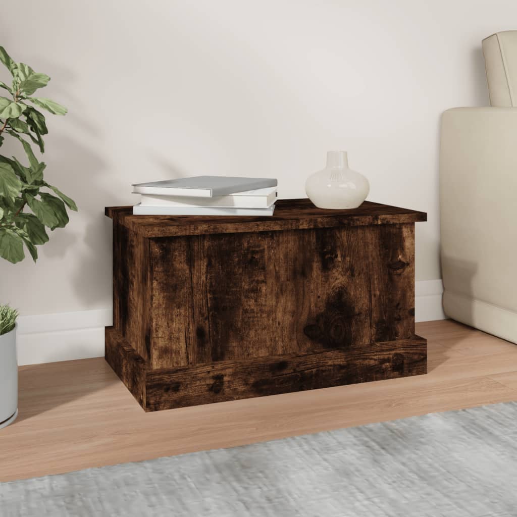 Oppbevaringsboks Røkt Eik 50X30X28 Cm Konstruert Tre