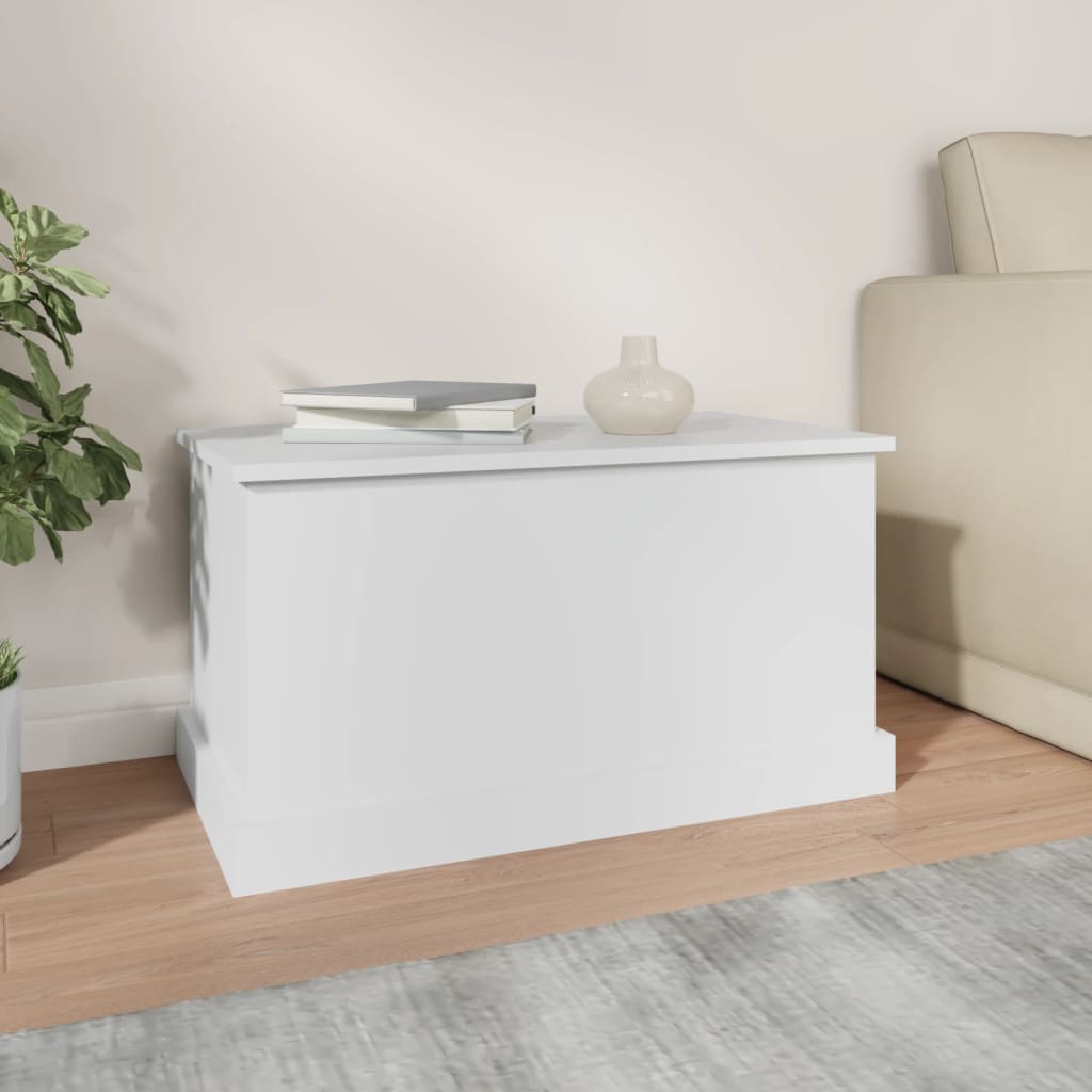 Oppbevaringsboks Hvit 70X40X38 Cm Konstruert Tre