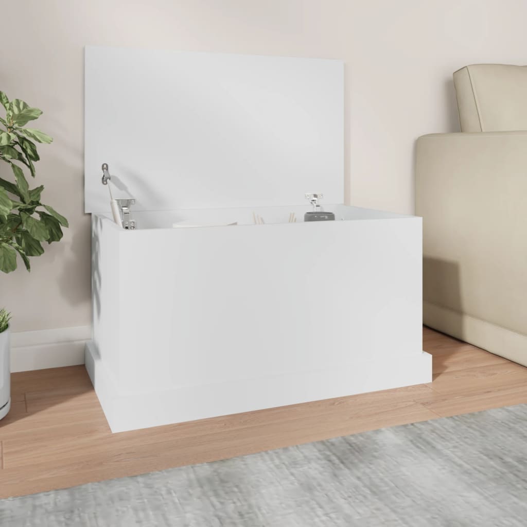 Oppbevaringsboks Hvit 70X40X38 Cm Konstruert Tre