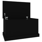 Oppbevaringsboks Svart 70X40X38 Cm Konstruert Tre