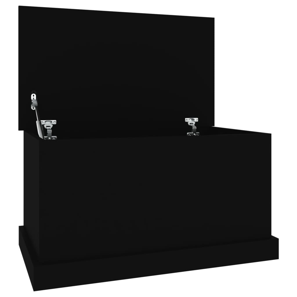 Oppbevaringsboks Svart 70X40X38 Cm Konstruert Tre