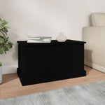 Oppbevaringsboks Svart 70X40X38 Cm Konstruert Tre