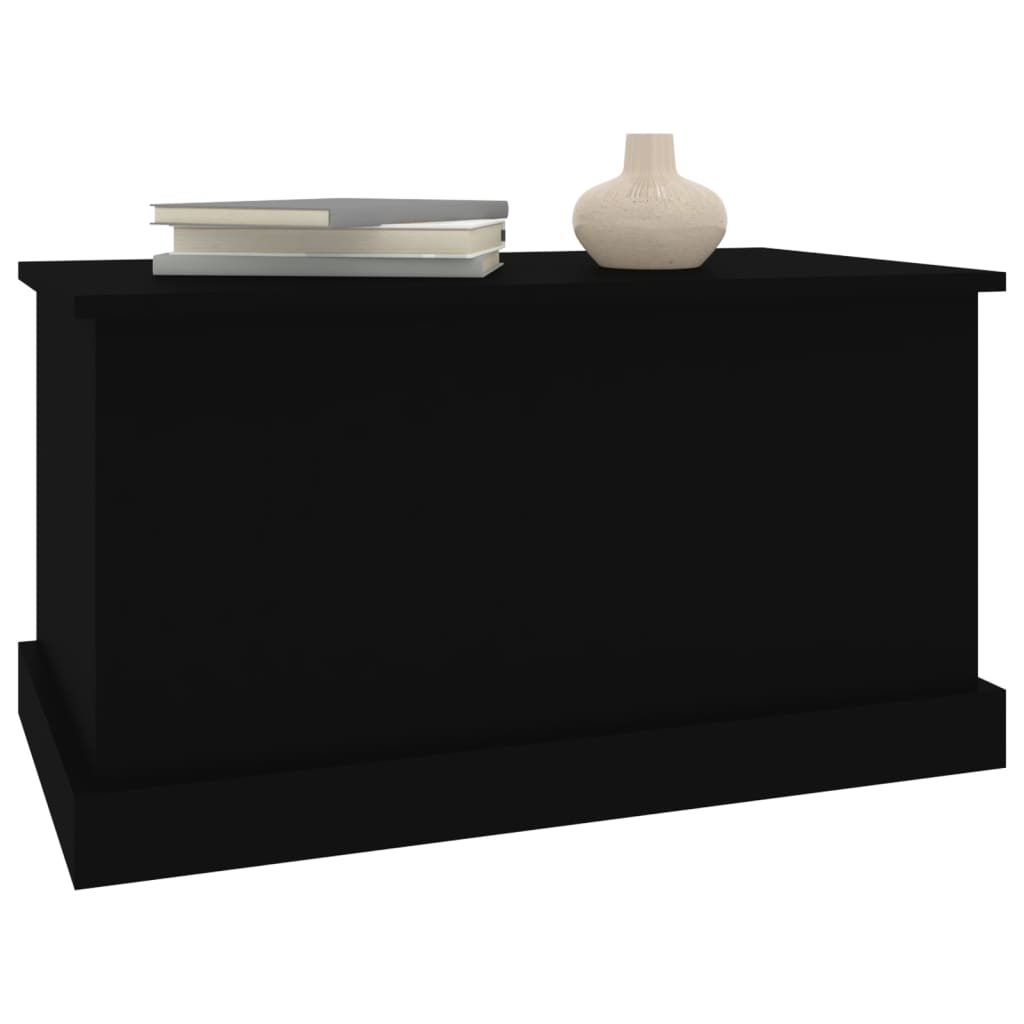 Oppbevaringsboks Svart 70X40X38 Cm Konstruert Tre