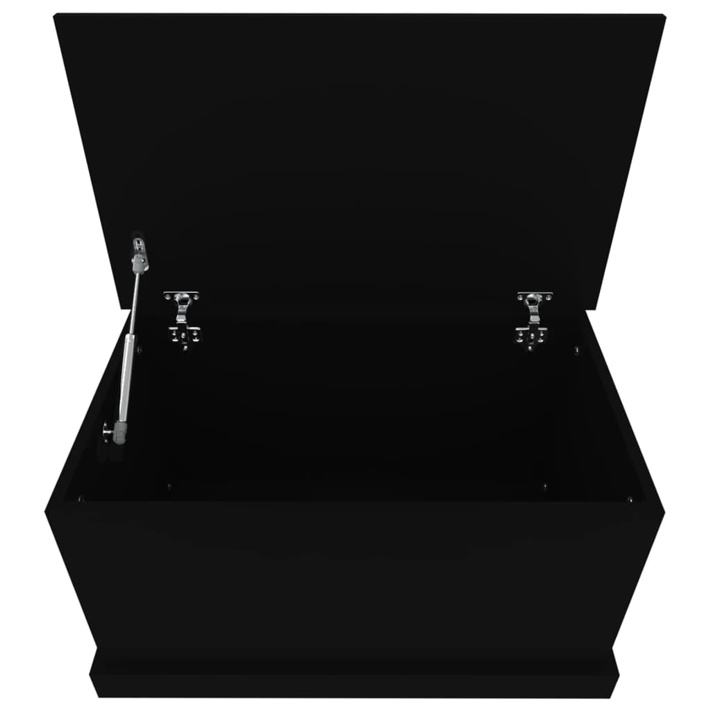 Oppbevaringsboks Svart 70X40X38 Cm Konstruert Tre