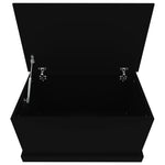 Oppbevaringsboks Svart 70X40X38 Cm Konstruert Tre