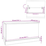 Oppbevaringsboks Svart 70X40X38 Cm Konstruert Tre
