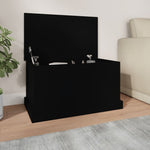 Oppbevaringsboks Svart 70X40X38 Cm Konstruert Tre