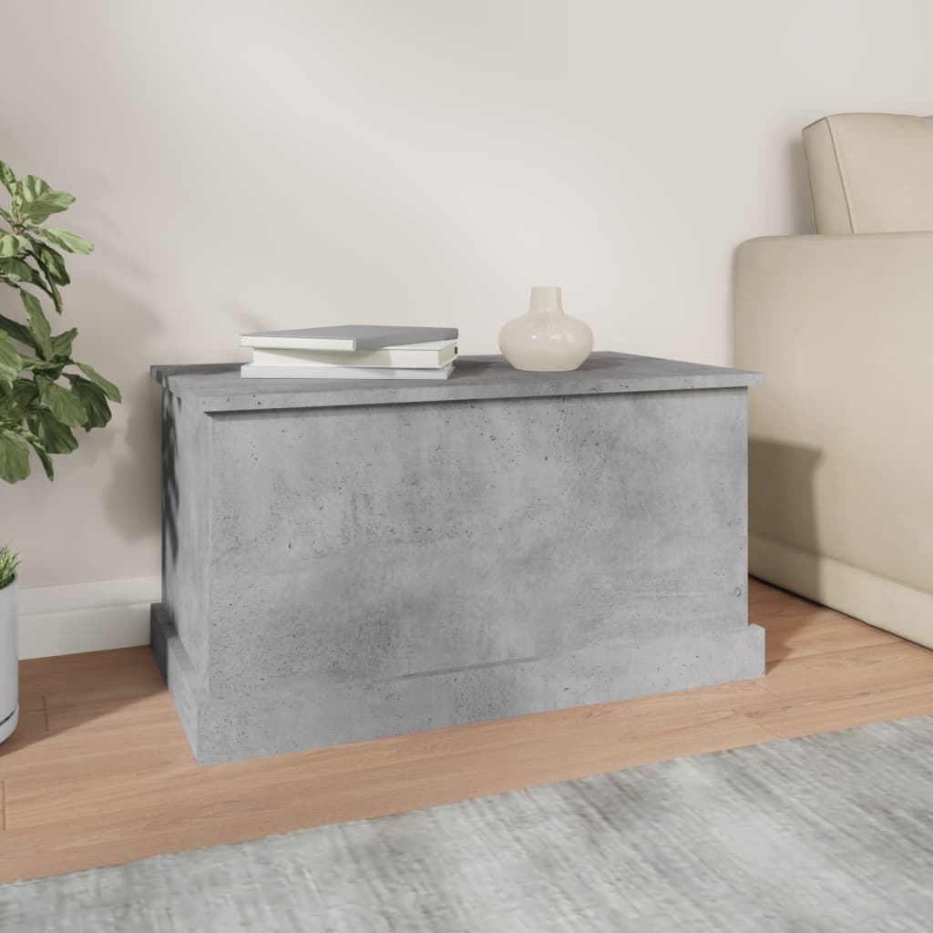 Oppbevaringsboks Betonggrå 70X40X38 Cm Konstruert Tre