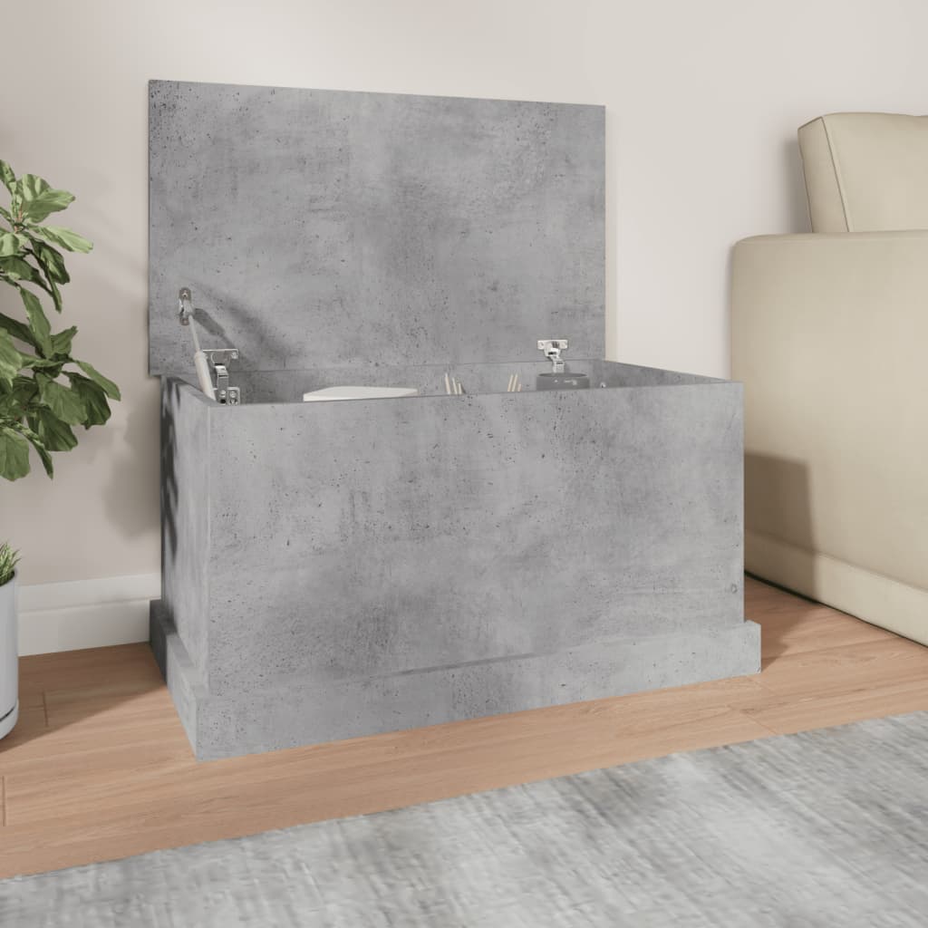 Oppbevaringsboks Betonggrå 70X40X38 Cm Konstruert Tre