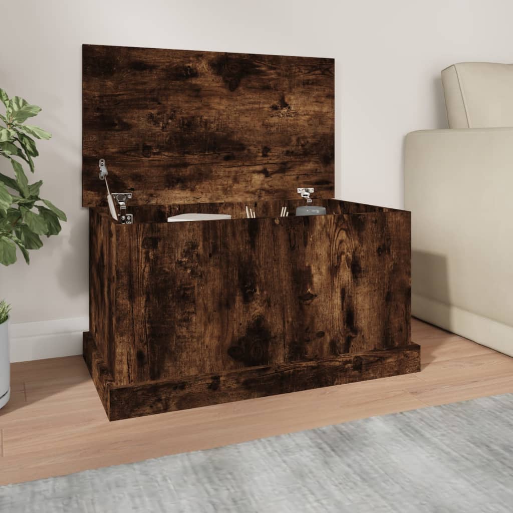 Oppbevaringsboks Røkt Eik 70X40X38 Cm Konstruert Tre