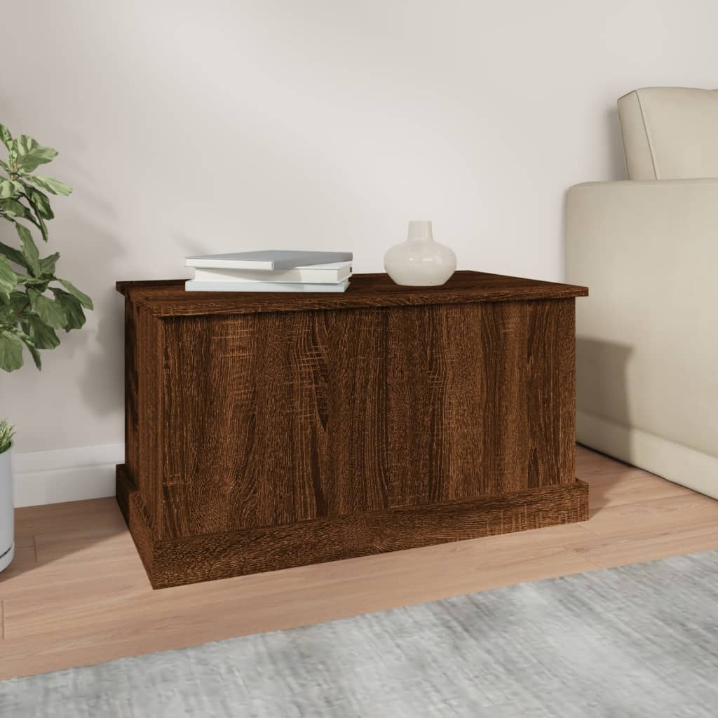 Oppbevaringsboks Brun Eik 70X40X38 Cm Konstruert Tre