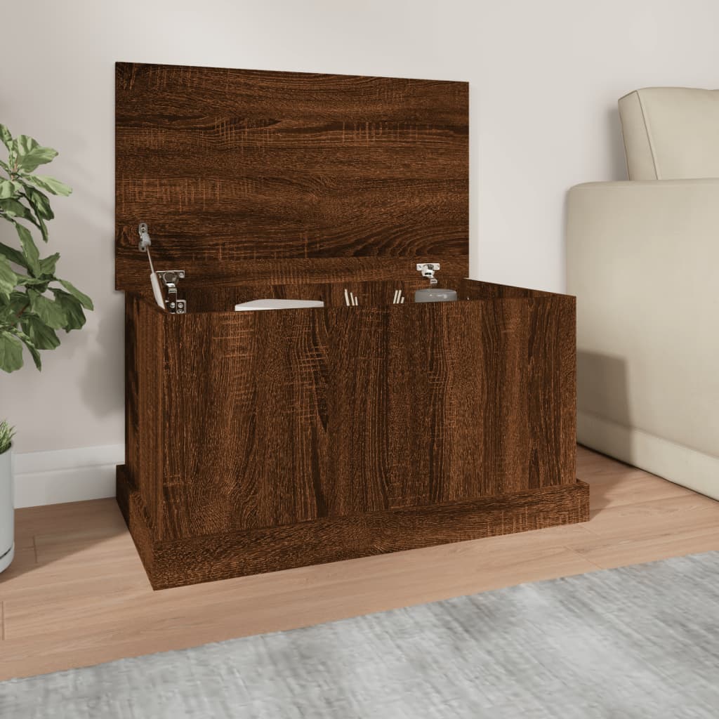 Oppbevaringsboks Brun Eik 70X40X38 Cm Konstruert Tre