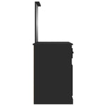 Sminkebord Med Speil Svart 90X50X132,5 Cm Konstruert Tre