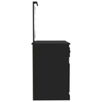 Sminkebord Med Led Svart 90X50X132,5 Cm Konstruert Tre