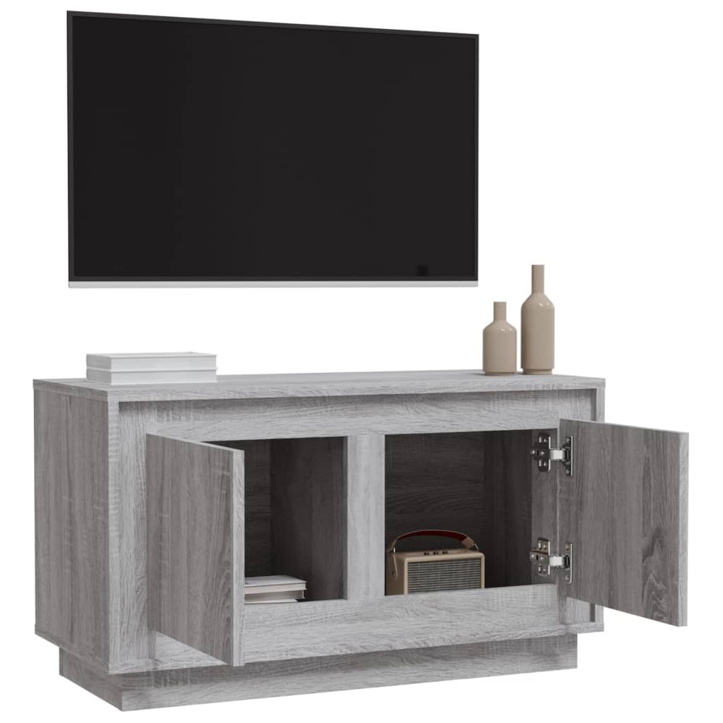 Skoskap Grå Sonoma 100X35X55 Cm Konstruert Tre