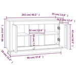 Skjenk Hvit 102X35X60 Cm Konstruert Tre