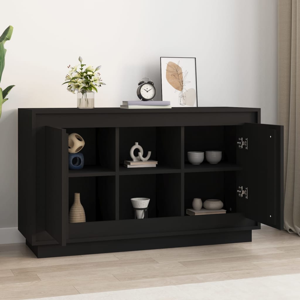Skjenk Svart 102X35X60 Cm Konstruert Tre