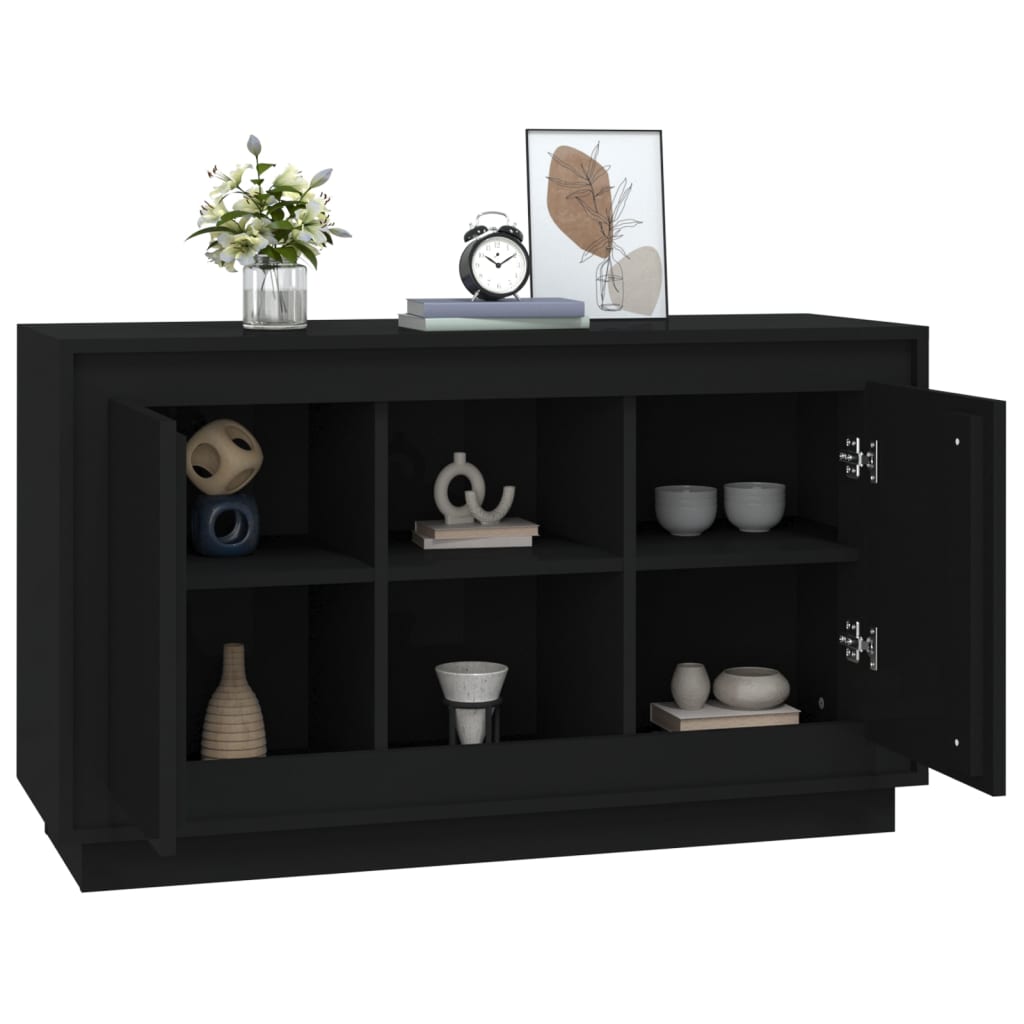 Skjenk Svart 102X35X60 Cm Konstruert Tre