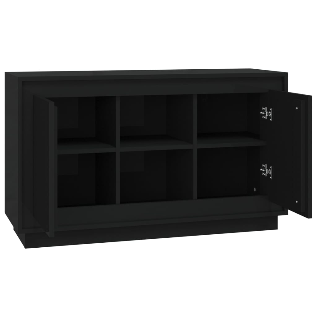 Skjenk Svart 102X35X60 Cm Konstruert Tre