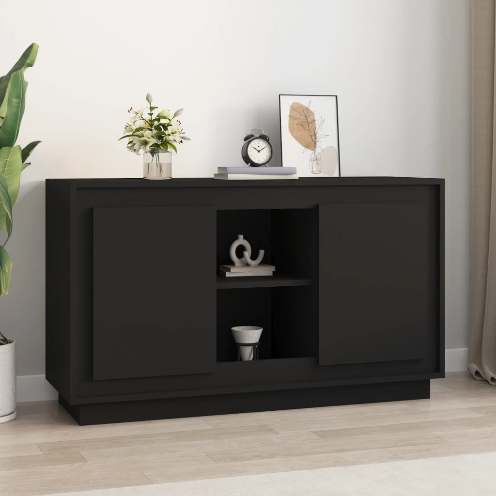 Skjenk Svart 102X35X60 Cm Konstruert Tre