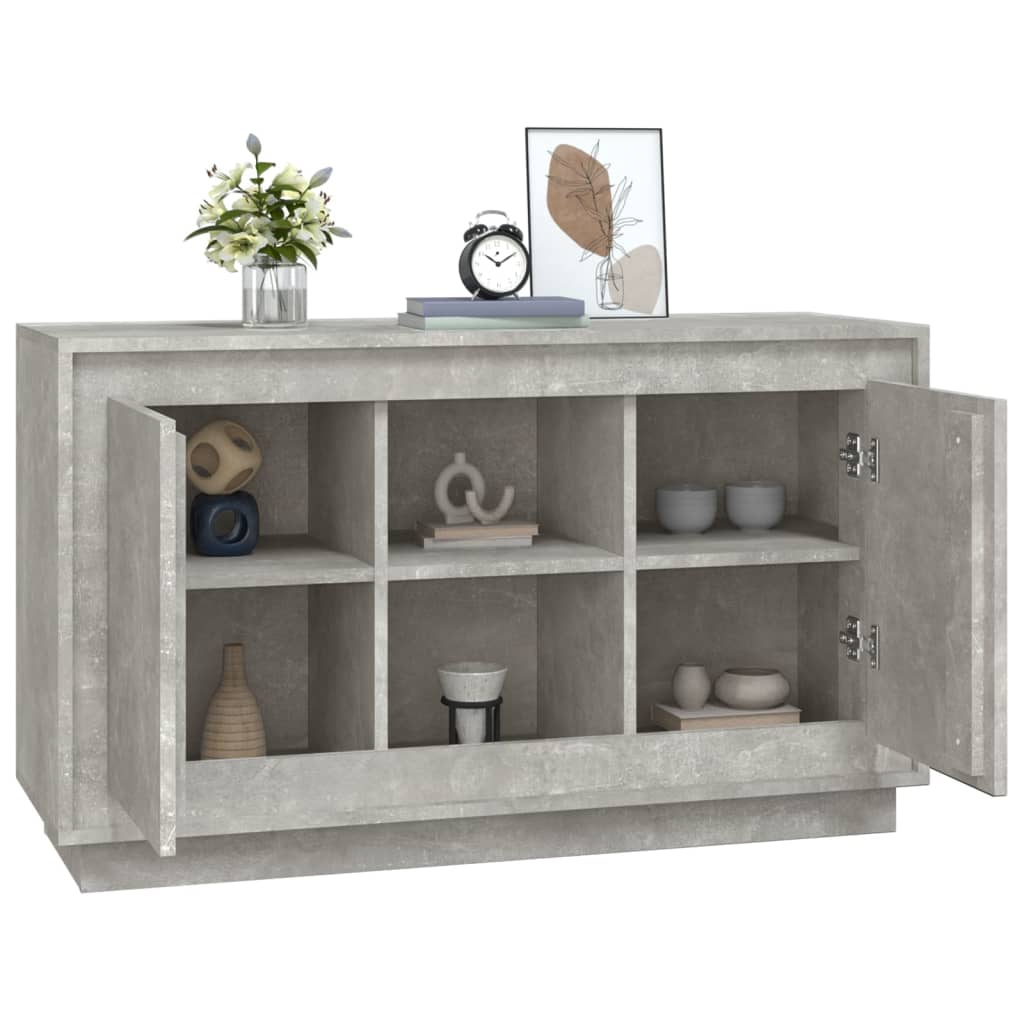 Skjenk Betonggrå 102X35X60 Cm Konstruert Tre