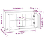 Skjenk Betonggrå 102X35X60 Cm Konstruert Tre