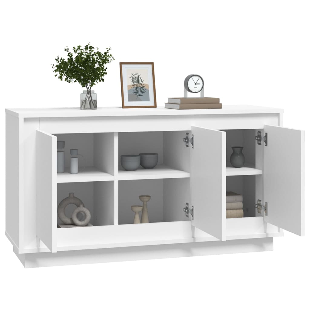 Skjenk Hvit 102X35X55 Cm Konstruert Tre