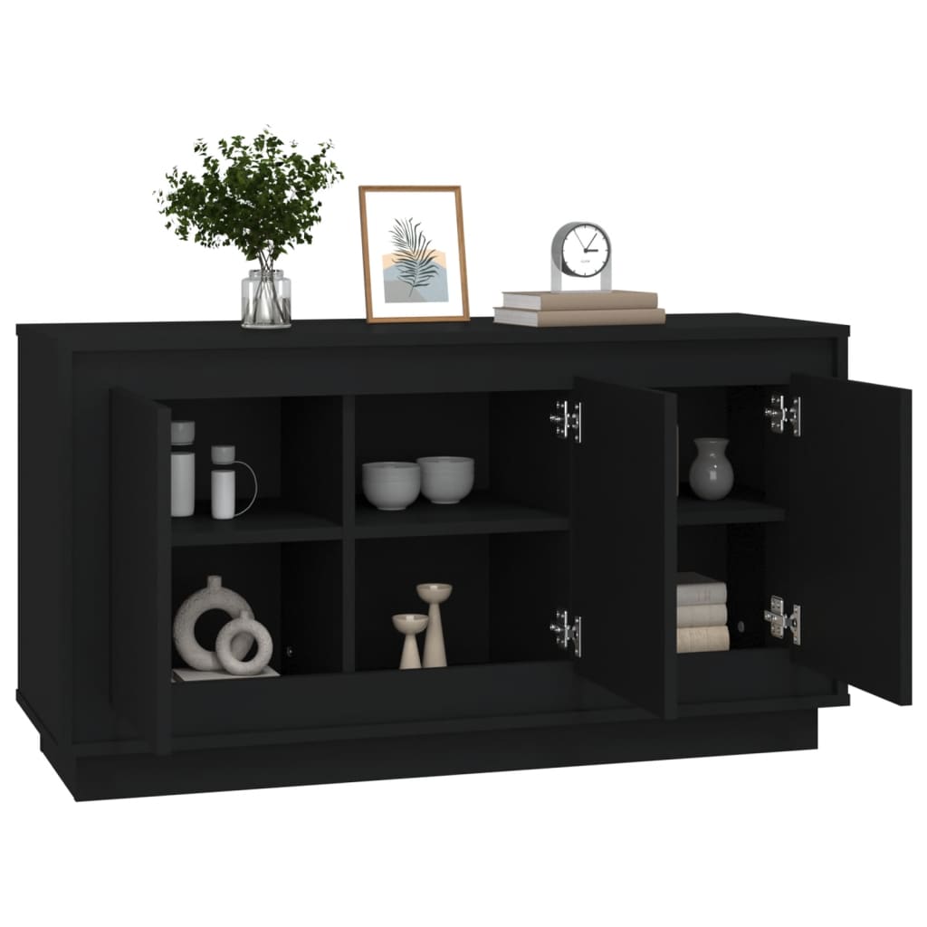 Skjenk Svart 102X35X55 Cm Konstruert Tre