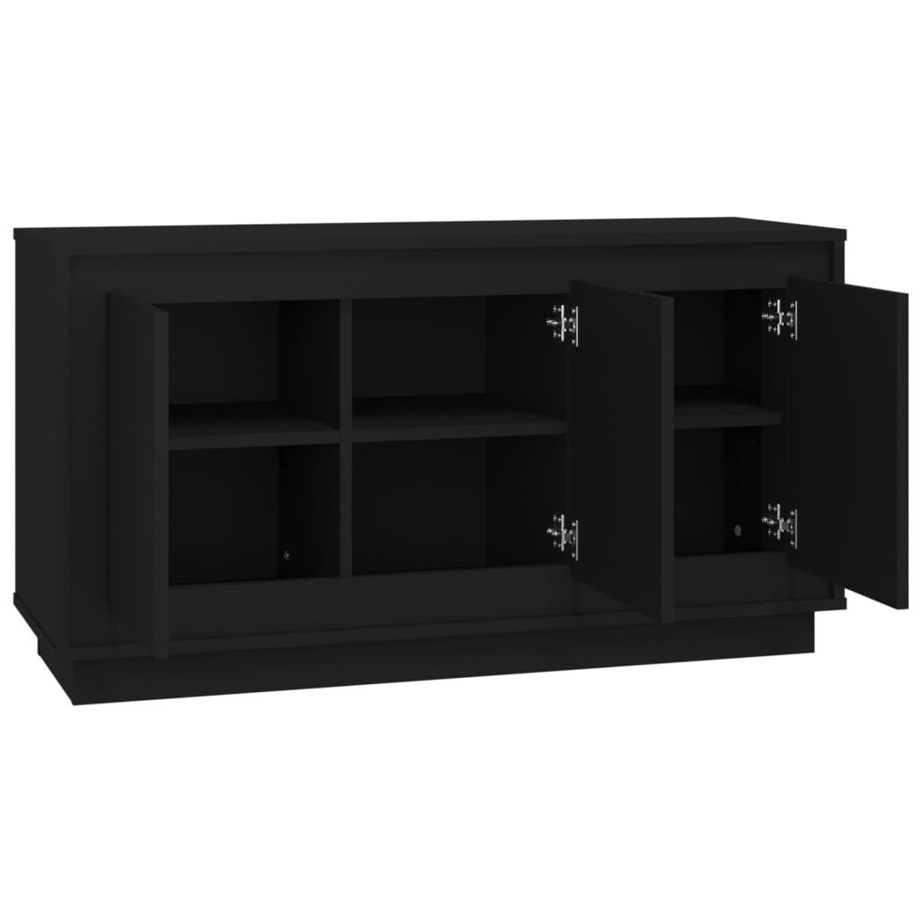 Skjenk Svart 102X35X55 Cm Konstruert Tre