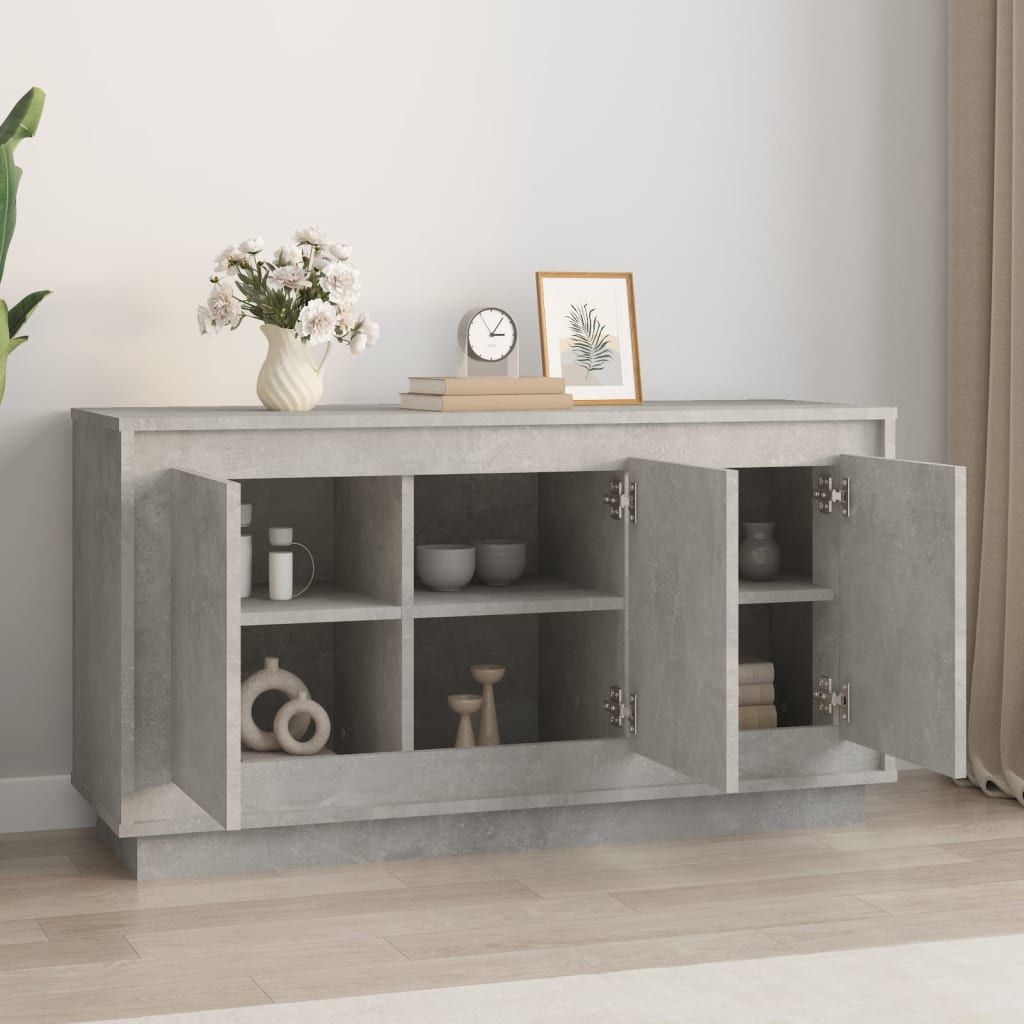 Skjenk Betonggrå 102X35X55 Cm Konstruert Tre