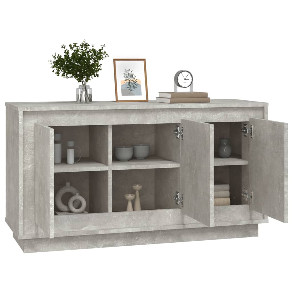 Skjenk Betonggrå 102X35X55 Cm Konstruert Tre