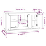 Skjenk Røkt Eik 102X35X55 Cm Konstruert Tre