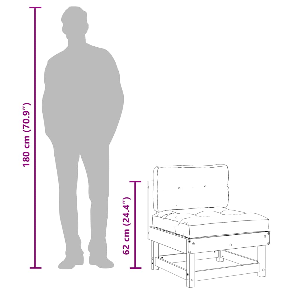 Midtsofa Med Puter Heltre Furu
