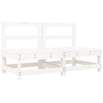 Midtsofaer Med Puter 2 Stk Hvit Heltre Furu