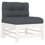 Midtsofa Med Puter Hvit Heltre Furu