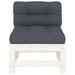 Midtsofa Med Puter Hvit Heltre Furu