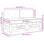 Midtsofaer Med Puter 2 Stk Hvit Heltre Furu