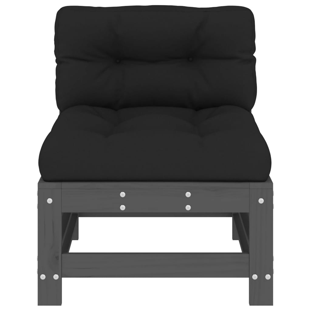 Midtsofaer Med Puter 2 Stk Grå Heltre Furu