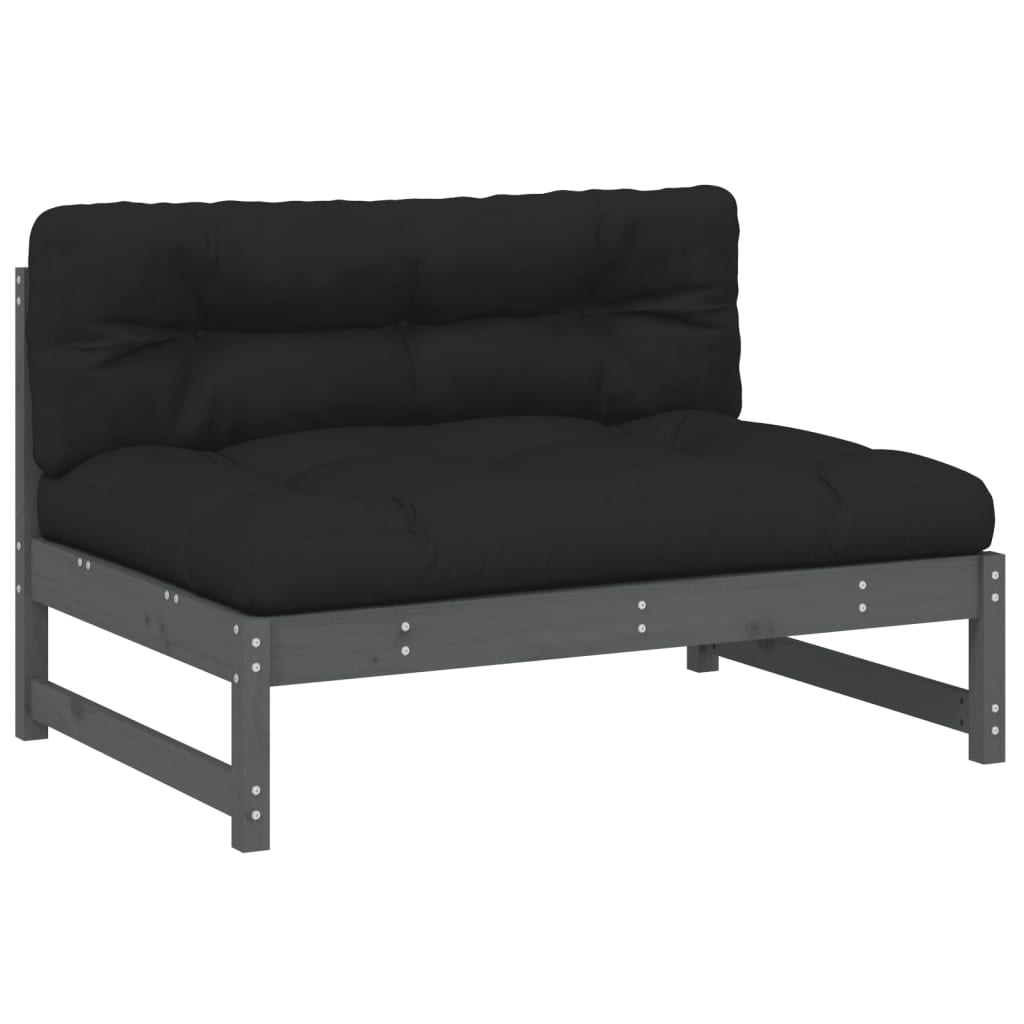Midtsofa Grå 120X80 Cm Heltre Furu