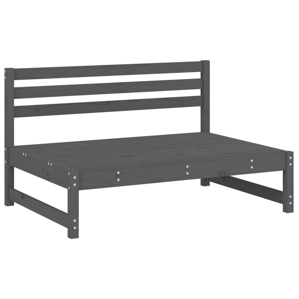 Midtsofa Grå 120X80 Cm Heltre Furu
