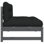 Midtsofa Grå 120X80 Cm Heltre Furu