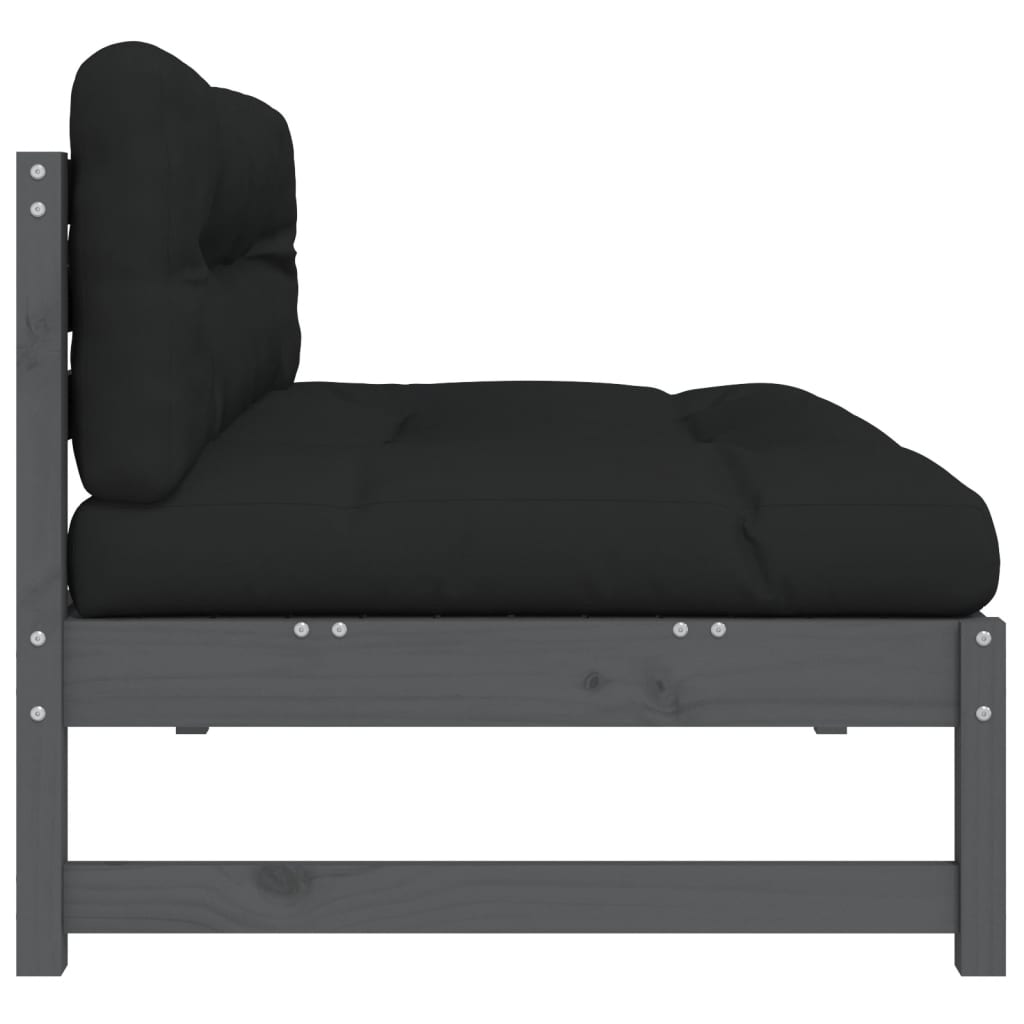 Midtsofa Grå 120X80 Cm Heltre Furu