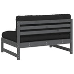 Midtsofa Grå 120X80 Cm Heltre Furu