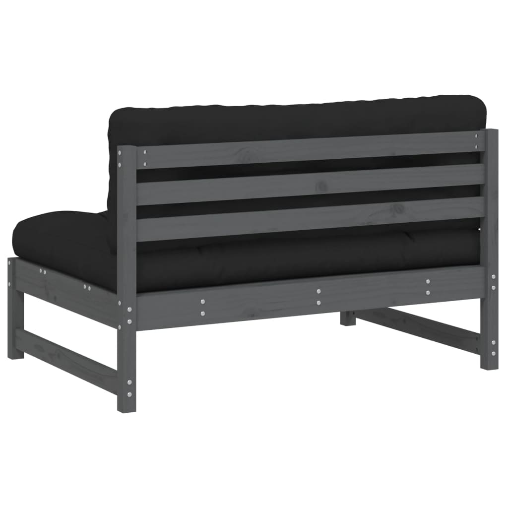 Midtsofa Grå 120X80 Cm Heltre Furu