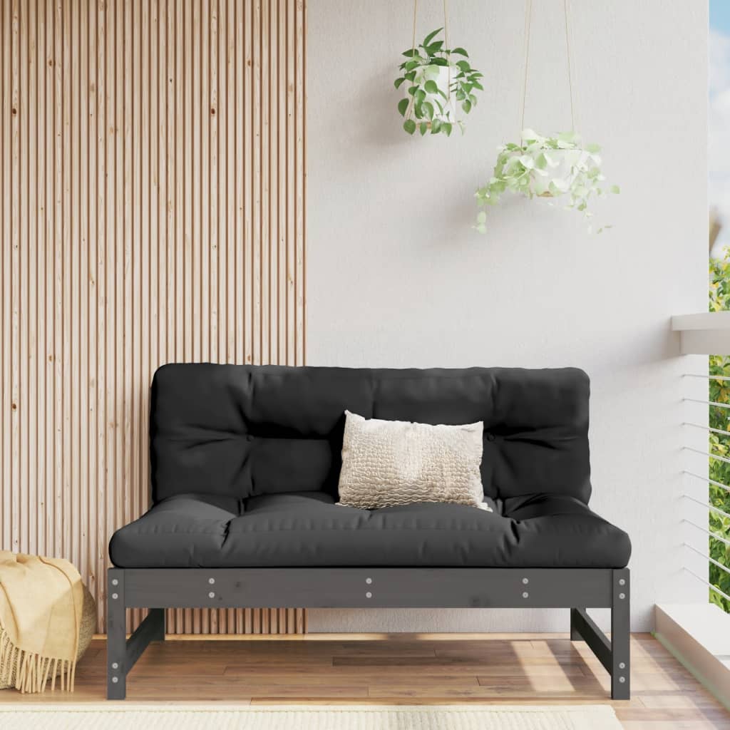 Midtsofa Grå 120X80 Cm Heltre Furu