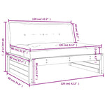 Midtsofa Hvit 120X80 Cm Heltre Furu