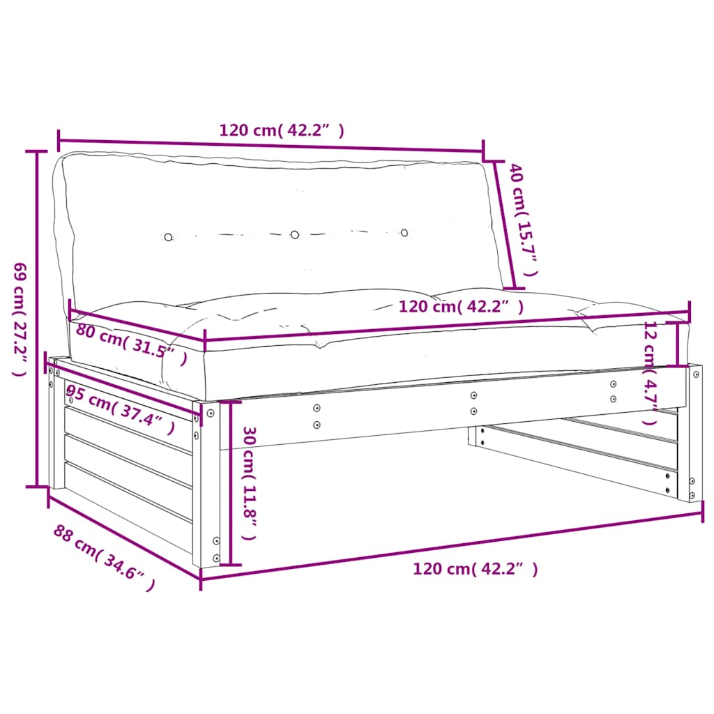 Midtsofa 120X80 Cm Heltre Douglasgran