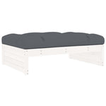 Hagefotskammel Hvit 120X80 Cm Heltre Furu