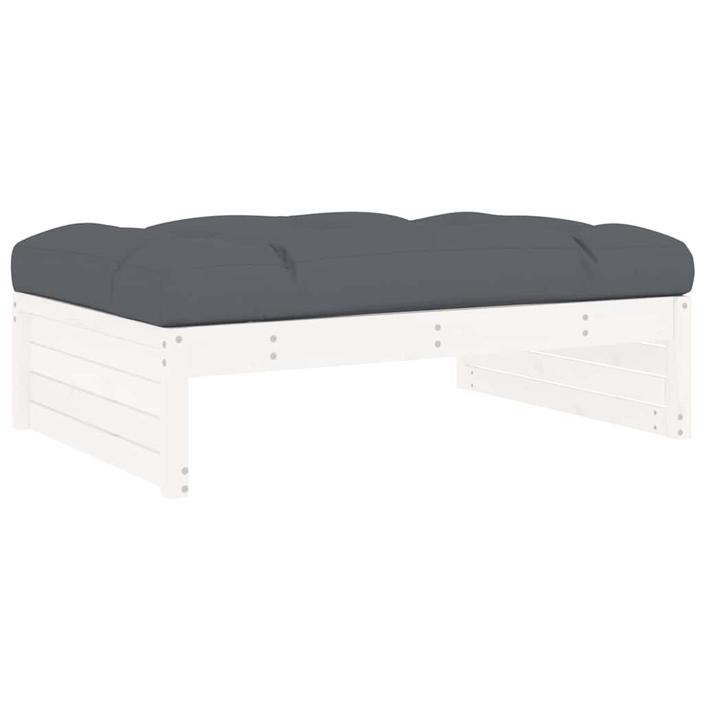 Hagefotskammel Hvit 120X80 Cm Heltre Furu